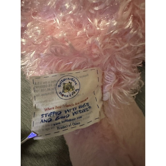 Build A Bear Pink French Poodle Dog Crochet Shawl Stuffed Animal Plush HTF BABW - Picture 16 of 16